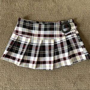 Vintage y2k Charlotte Russe low rise micro mini plaid skirt